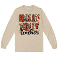 Mushroom holly jolly teacher Long Sleeve Tee - MaliasSmallBusiness