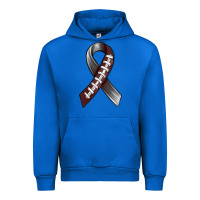 Cobalt Gray Ribbon American Football Urban Hoodie - BundleAndBundleShop