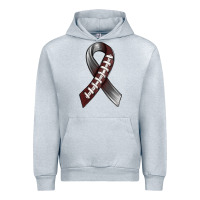 Heather Grey Gray Ribbon American Football Urban Hoodie - BundleAndBundleShop