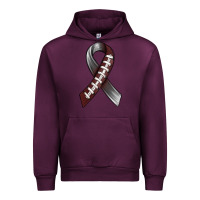 Mauve Wine Gray Ribbon American Football Urban Hoodie - BundleAndBundleShop