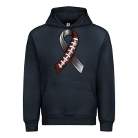 Navy Gray Ribbon American Football Urban Hoodie - BundleAndBundleShop