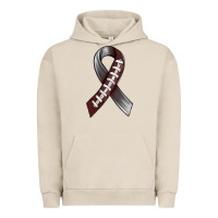 Pigment French Oak Gray Ribbon American Football Urban Hoodie - BundleAndBundleShop