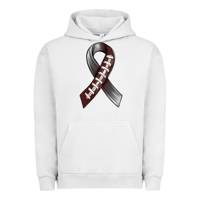 Gray Ribbon American Football Urban Hoodie by BundleAndBundleShop | Teevron