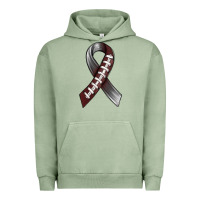 Pigment Oil Green Gray Ribbon American Football Urban Hoodie - BundleAndBundleShop
