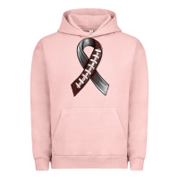 Pigment Salmon Gray Ribbon American Football Urban Hoodie - BundleAndBundleShop