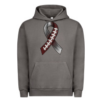 Pigment Tornado Gray Ribbon American Football Urban Hoodie - BundleAndBundleShop