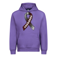 Tulip Gray Ribbon American Football Urban Hoodie - BundleAndBundleShop