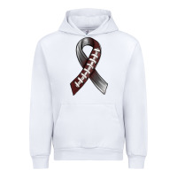 White Gray Ribbon American Football Urban Hoodie - BundleAndBundleShop