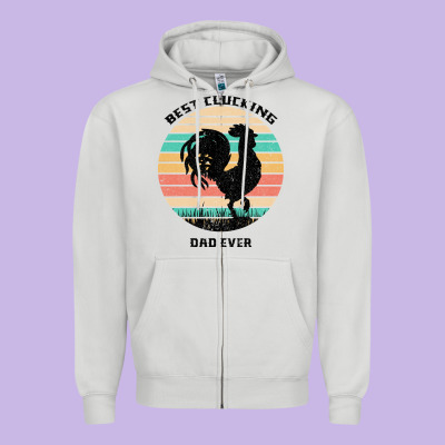 Best Clucking Dad Ever Zipper Hoodie Designed By Bettercallsaul