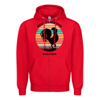 Red Best Clucking Dad Ever Zipper Hoodie - Bettercallsaul