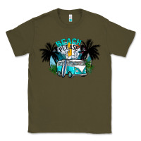 Army Green beach please Classic Tee - CowhideDigitalArt