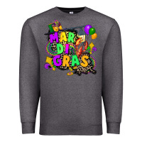 Charcoal Heather louisiana map mardi gras Premium Sweatshirt - CowGirlArtShop