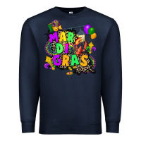 Navy louisiana map mardi gras Premium Sweatshirt - CowGirlArtShop