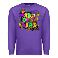 Purple louisiana map mardi gras Premium Sweatshirt - CowGirlArtShop