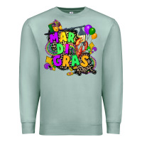 Seafoam louisiana map mardi gras Premium Sweatshirt - CowGirlArtShop