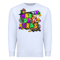 White louisiana map mardi gras Premium Sweatshirt - CowGirlArtShop