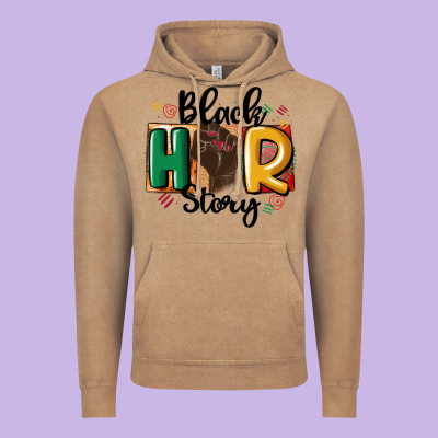 Black Story Vintage Hoodie Designed By Maliassmallbusiness