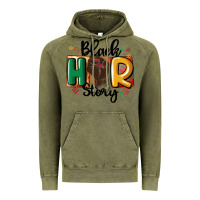 Vintage Olive black story Vintage Hoodie - MaliasSmallBusiness