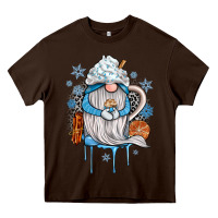 Chocolate Brown winter gnome coffee Heavy Core Tee - JahusDesignShop