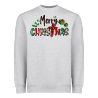 Heather Grey faith cross merry christmas Heavyweight Sweatshirt - MaliasSmallBusiness
