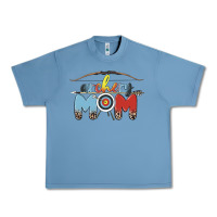 Pebble Blue archery mom Urban Heavy Tee - MaliasSmallBusiness