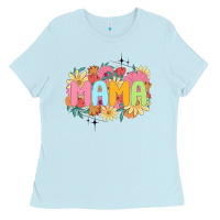 Baby Blue floral mama Ladies Tee - JahusDesignShop