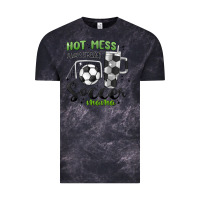 Cloud Black hot mess always stressed soccer mama stanley cup Vintage Tee - MaliasSmallBusiness