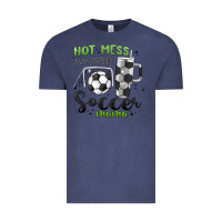 Vintage Denim hot mess always stressed soccer mama stanley cup Vintage Tee - MaliasSmallBusiness