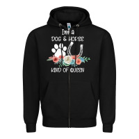 Black Im A Dog And Horse Kind Of Queen Zipper Hoodie - Bettercallsaul