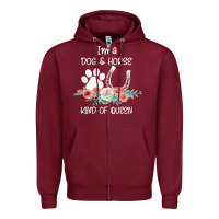 Burgundy Im A Dog And Horse Kind Of Queen Zipper Hoodie - Bettercallsaul