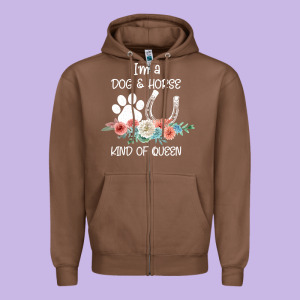 Im A Dog And Horse Kind Of Queen Zipper Hoodie Designed By Bettercallsaul