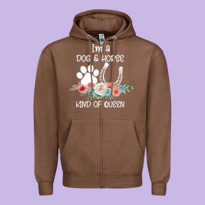Im A Dog And Horse Kind Of Queen Zipper Hoodie Designed By Bettercallsaul