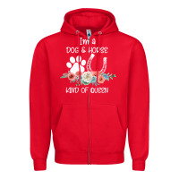 Red Im A Dog And Horse Kind Of Queen Zipper Hoodie - Bettercallsaul
