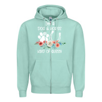 Seafoam Im A Dog And Horse Kind Of Queen Zipper Hoodie - Bettercallsaul