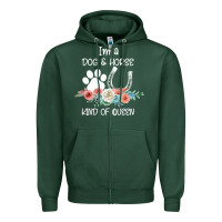 Sports Green Im A Dog And Horse Kind Of Queen Zipper Hoodie - Bettercallsaul