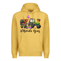 Antique Gold mardi gras tractor Premium Hoodie - CowGirlArtShop