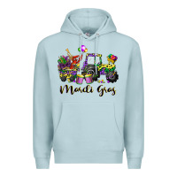 Blue Mist mardi gras tractor Premium Hoodie - CowGirlArtShop