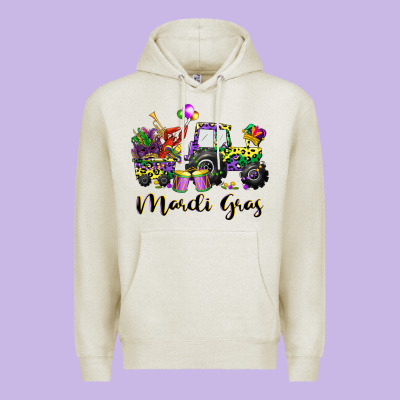 Mardi Gras Tractor Premium Hoodie Designed By Cowgirlartshop