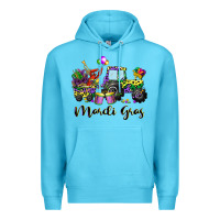 Ocean Blue mardi gras tractor Premium Hoodie - CowGirlArtShop
