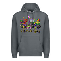Rock mardi gras tractor Premium Hoodie - CowGirlArtShop