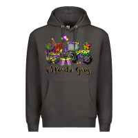 Smoke mardi gras tractor Premium Hoodie - CowGirlArtShop