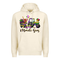 Tofu mardi gras tractor Premium Hoodie - CowGirlArtShop