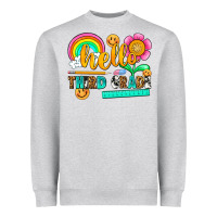 Heather Grey hello third grade Heavyweight Sweatshirt - NancyCooperArtShop