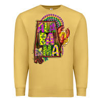 Antique Gold mardi gras alabama map Premium Sweatshirt - CowGirlArtShop