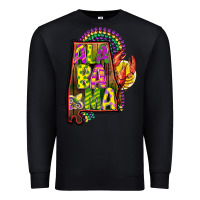 Black mardi gras alabama map Premium Sweatshirt - CowGirlArtShop