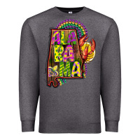 Charcoal Heather mardi gras alabama map Premium Sweatshirt - CowGirlArtShop
