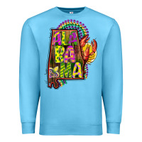 Ocean Blue mardi gras alabama map Premium Sweatshirt - CowGirlArtShop