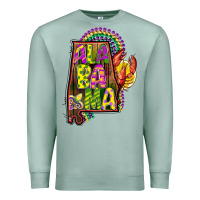 Seafoam mardi gras alabama map Premium Sweatshirt - CowGirlArtShop