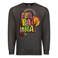 Smoke mardi gras alabama map Premium Sweatshirt - CowGirlArtShop