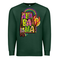 Sports Green mardi gras alabama map Premium Sweatshirt - CowGirlArtShop